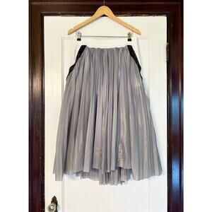 Sacai X Nike Gray Pleated Midi Skirt Nike- Size Medium
